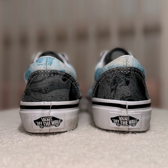 Vans Kids Old Skool Sneakers Shoes Colorful Marble Design Canvas + Suede Sz 10.5 - Picture 11 of 12